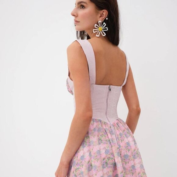 FOR LOVE & LEMONS Brenna Mini Floral Dress NWT - Picture 2 of 9
